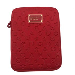 [MARC JACOBS] Red padded tablet ipad pouch sleeve